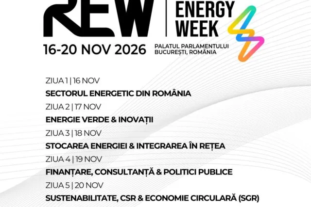 ROMANIAN ENERGY WEEK revine la Palatul Parlamentului, între 16 și 20 noiembrie 2026, cu cinci zile de dialog despre viit